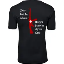 Herren Premium T-Shirt - Heute tolerant morgen fremd im eigenen Land Rückseite