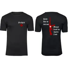 Herren Premium T-Shirt - Heute tolerant morgen fremd im eigenen Land Vorder- und Rückseite