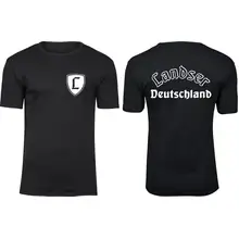 Herren Premium T-Shirt - Landser Deutschland Vorder- und Rückseite