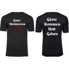 Herren Premium T-Shirt - Gute Heimreise Vorder- und Rückseite