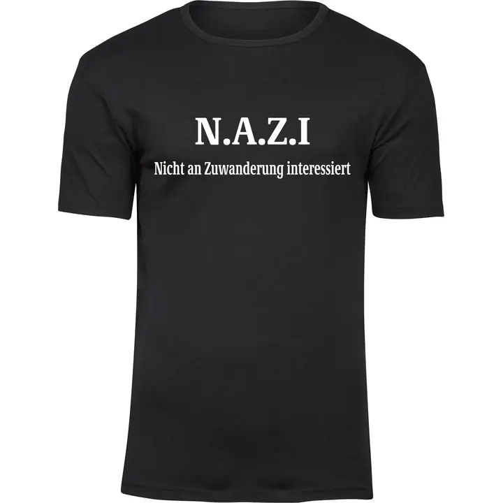 Herren Premium T-Shirt - Nazi nicht an Zuwanderung interessiert