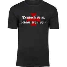 Herren Premium T-Shirt - Deutsch sein, heißt treu sein Vorderseite