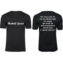 Herren Premium T-Shirt - Rudolf Hess Vorder- und Rückseite