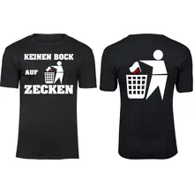 Herren Premium T-Shirt - Keinen Bock auf Zecken Vorder- und Rückseite