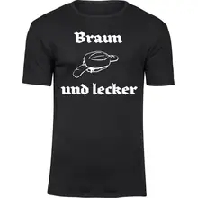 Herren Premium T-Shirt - Braun und lecker Vorderseite