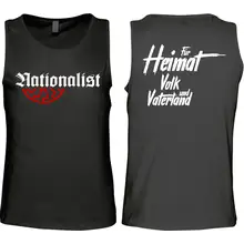 Herren Standard Tanktop - Nationalist für Heimat, Volk und Vaterland Vorder- und Rückseite