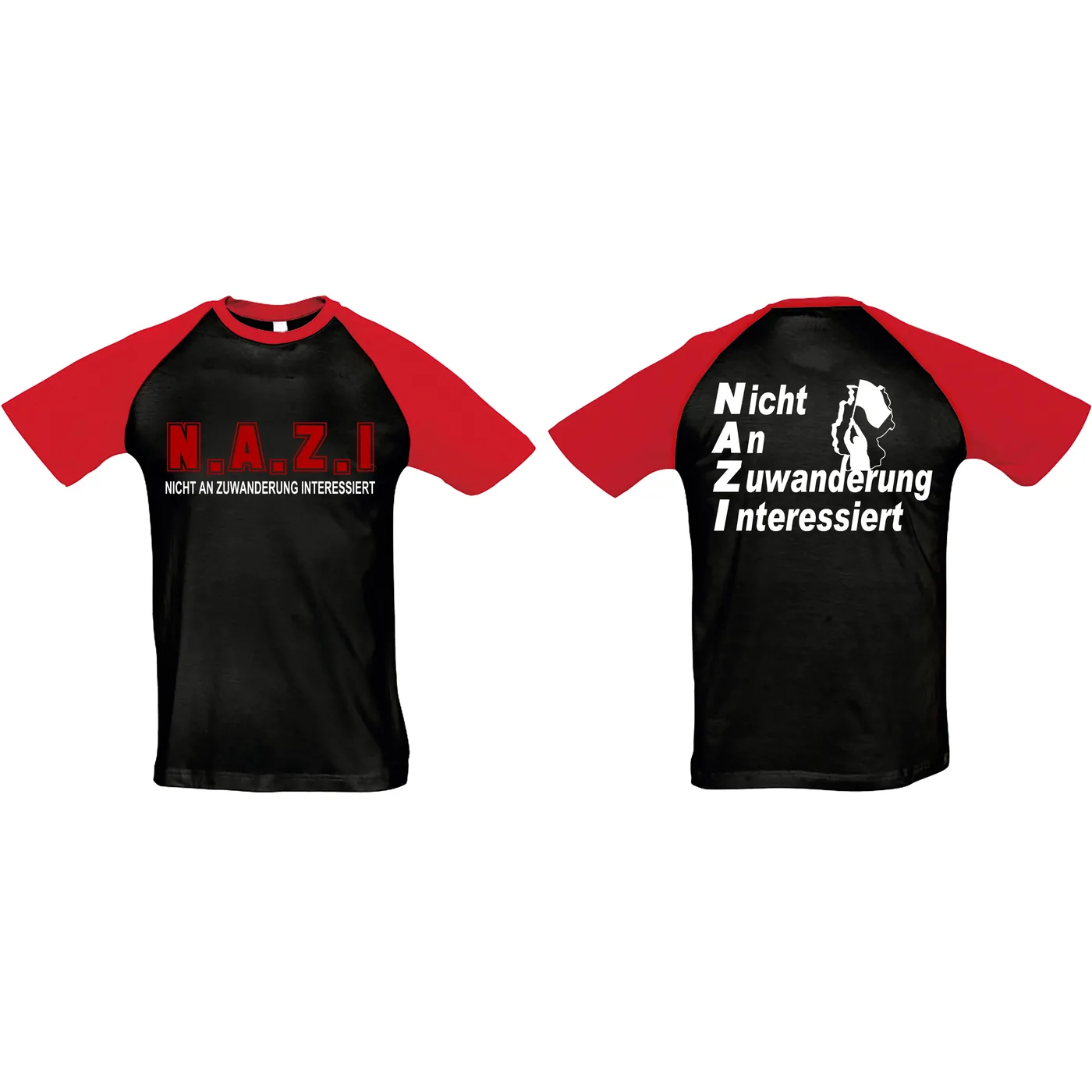 Herren T-Shirt "Bragi" - Nicht an Zuwanderung interessiert, Fahne