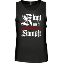 Herren Standard Tanktop - Klagt nicht kämpft, Schwert Vorderseite
