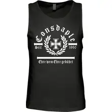 Herren Standard Tanktop - Consdaple, Ehre wem Ehre gebührt Vorderseite