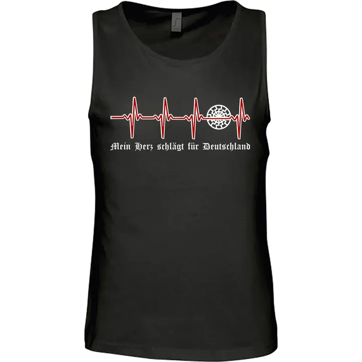 Herren Standard Tanktop - Mein Herz schlägt für Deutschland