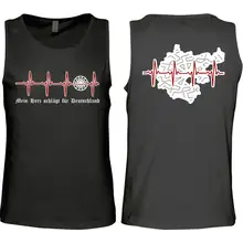 Herren Standard Tanktop - Mein Herz schlägt für Deutschland Vorder- und Rückseite