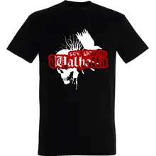 Herren T-Shirt - See you in Walhalla, Totenkopf Vorderseite