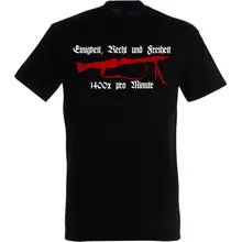 Herren T-Shirt - Mg42 Einigkeit, Recht und Freiheit Rückseite