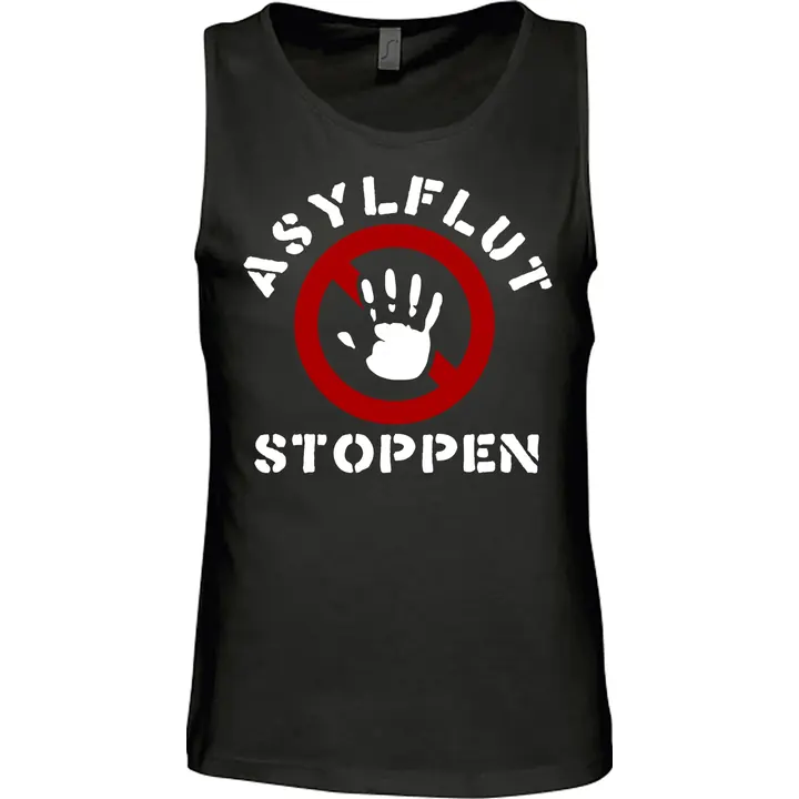 Herren Standard Tanktop - Asylflut stoppen