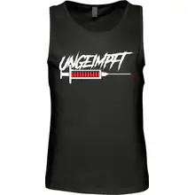 Herren Standard Tanktop - Ungeimpft, Spritze Vorderseite