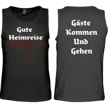 Herren Standard Tanktop - Gute Heimreise Vorder- und Rückseite