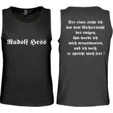 Herren Standard Tanktop - Rudolf Hess Vorder- und Rückseite