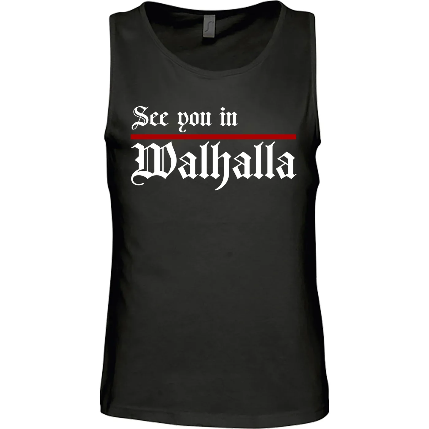 Herren Standard Tanktop - See you in Walhalla, Strich