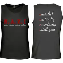 Herren Standard Tanktop - Nazi, natürlich anständig Vorder- und Rückseite