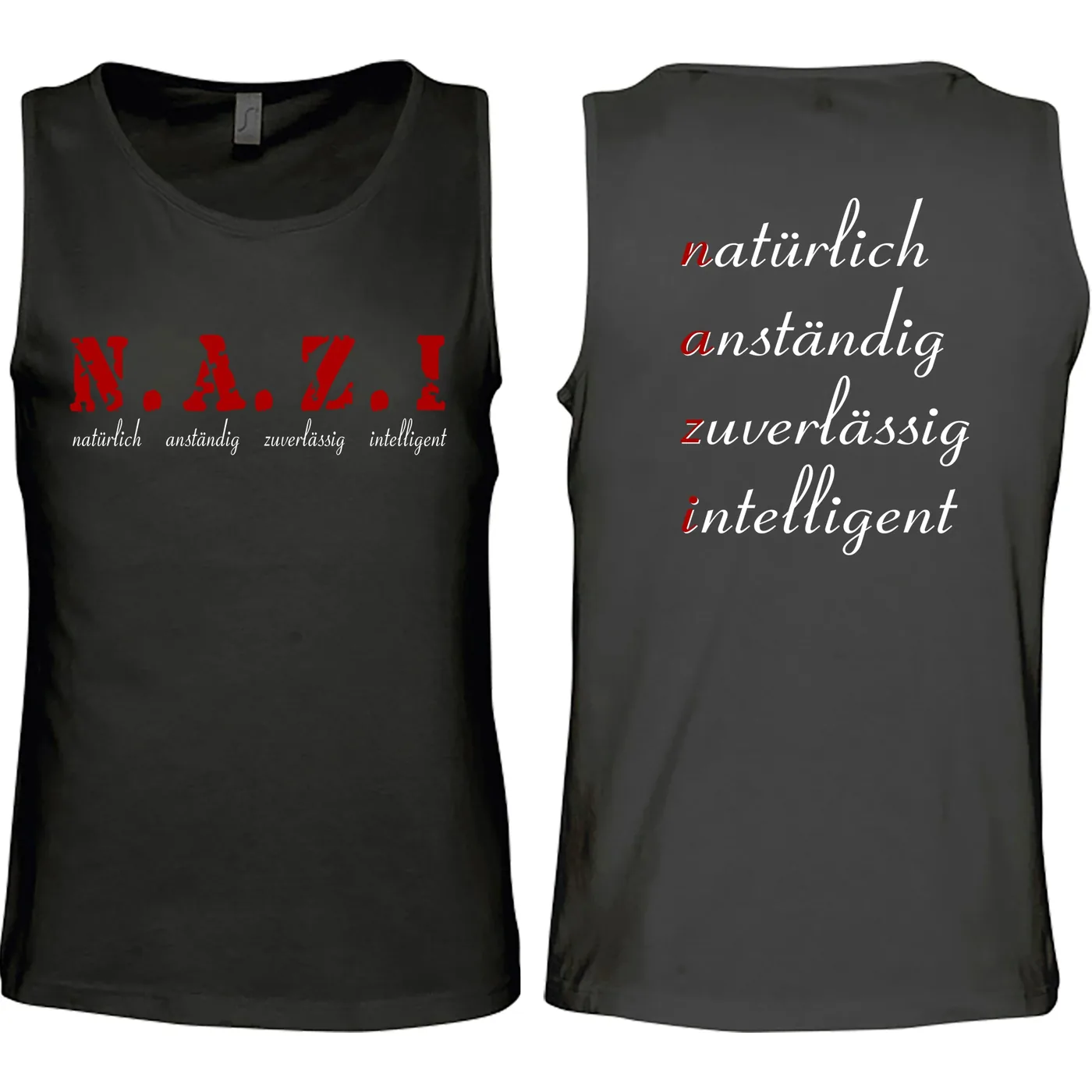 Herren Standard Tanktop - Nazi, natürlich anständig