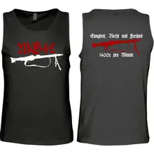 Herren Standard Tanktop - Mg42 Einigkeit, Recht und Freiheit Vorder- und Rückseite