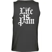 Herren Standard Tanktop - Life is Pain Rückseite