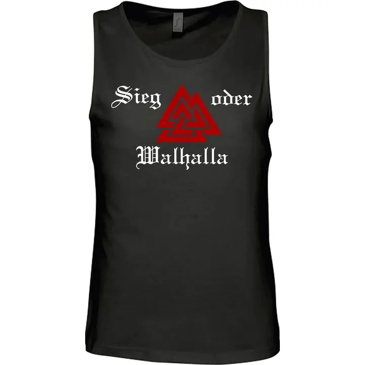 Herren Standard Tanktop - Sieg oder Walhalla