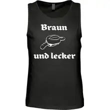 Herren Standard Tanktop - Braun und lecker Vorderseite
