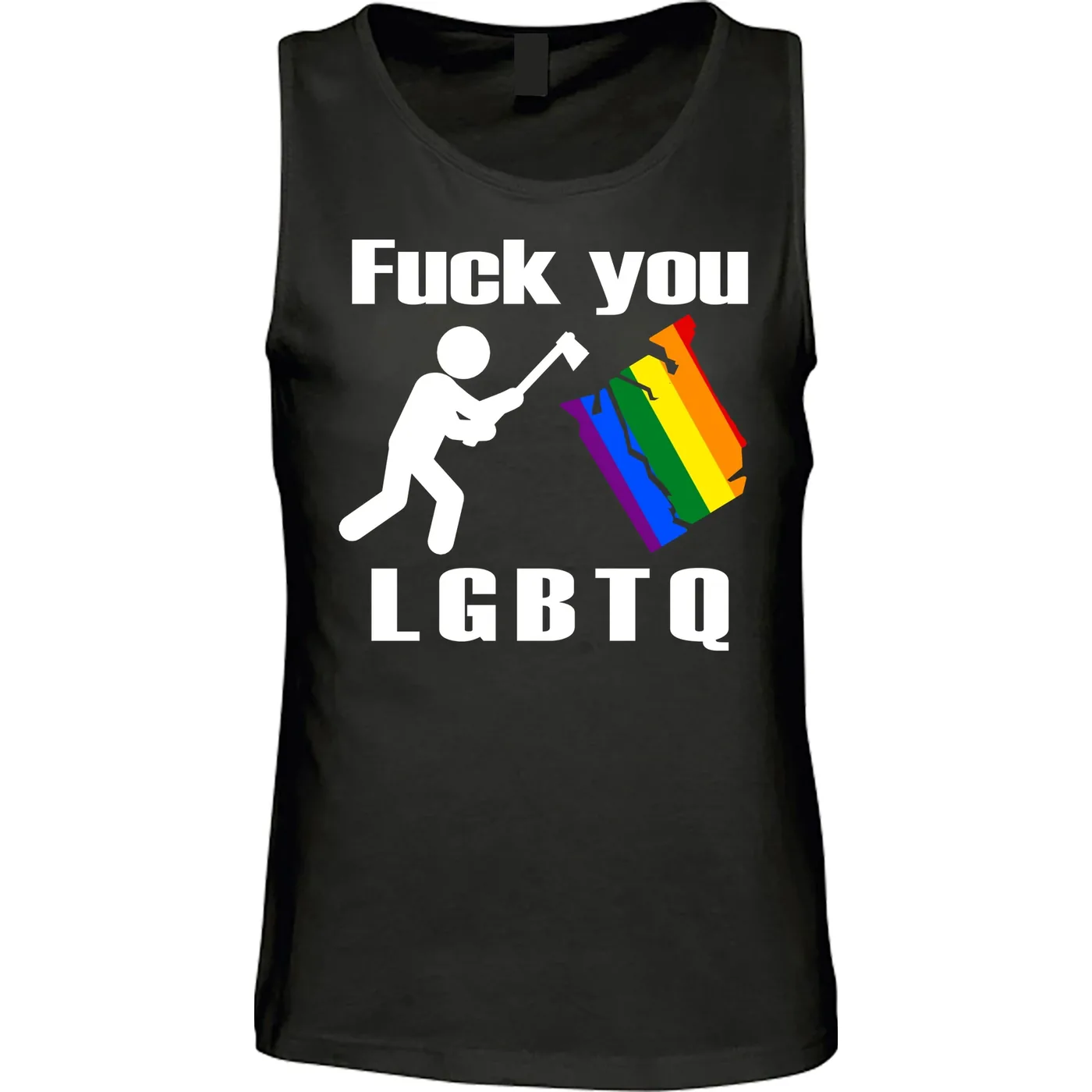 Herren Standard Tanktop - Fuck you, LGBTQ
