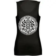 Damen Standard Top - Schwarze Sonne, Thorhammer Vorderseite
