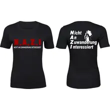 Damen Premium T-Shirt - Nicht an Zuwanderung interessiert, Fahne - gewählte Variante