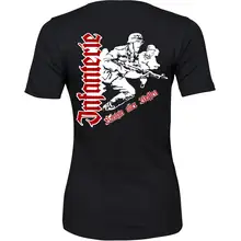 Damen Premium T-Shirt - Infanterie, Königin aller Waffen Rückseite