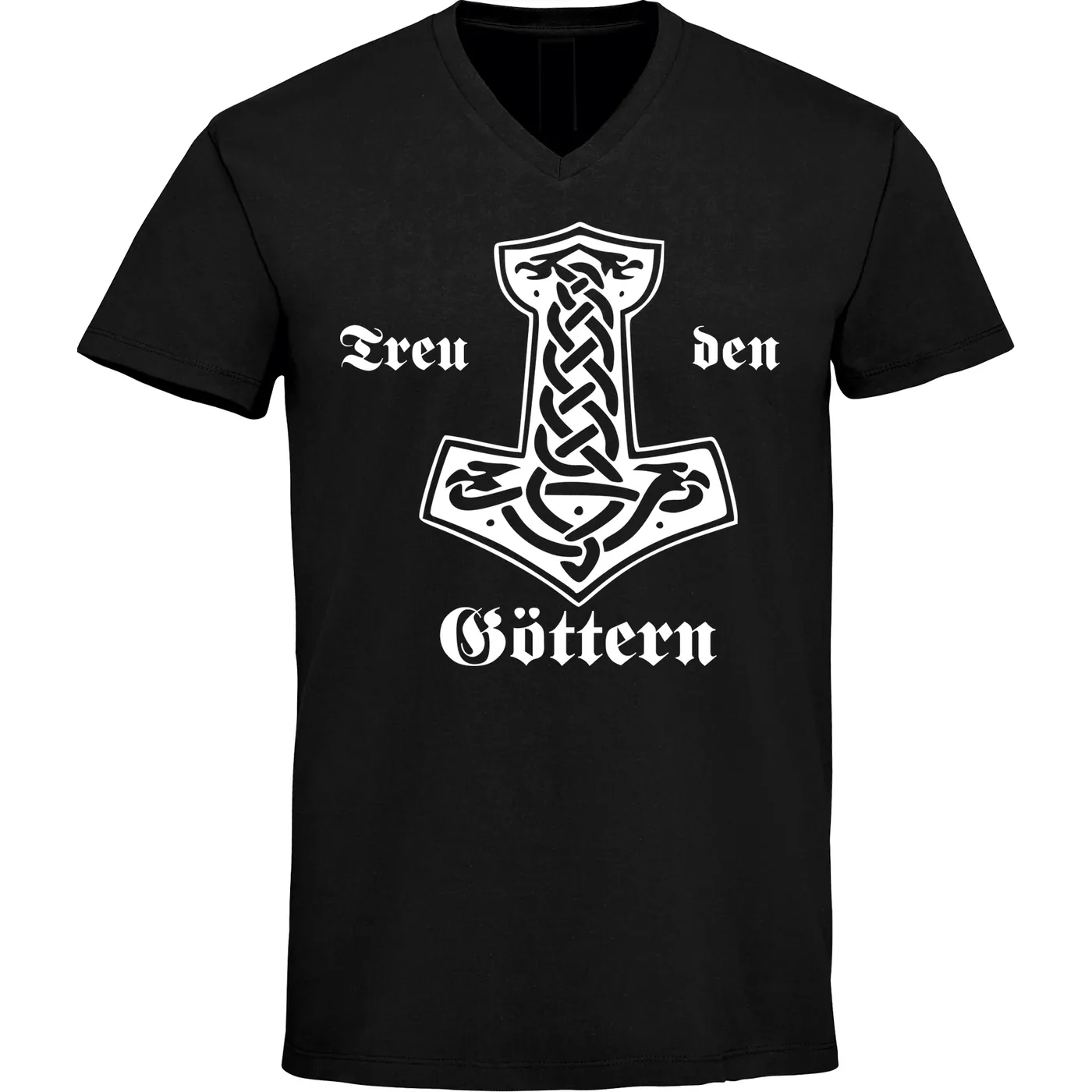 Herren V-Ausschnitt T-Shirt - Treu den Göttern