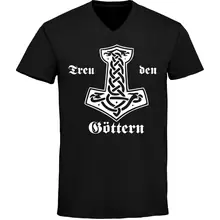 Herren V-Ausschnitt T-Shirt - Treu den Göttern - gewählte Variante