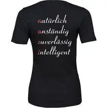 Damen Premium T-Shirt - Nazi, natürlich anständig Rückseite