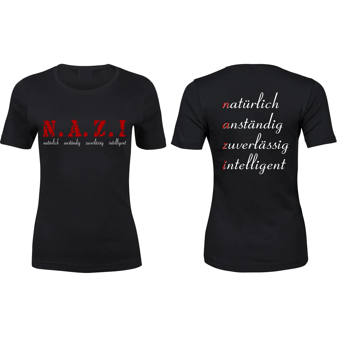 Damen Premium T-Shirt - Nazi, natürlich anständig