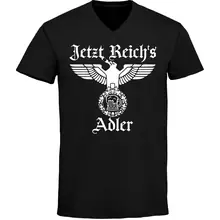 Herren V-Ausschnitt T-Shirt - Jetzt Reichs Adler - gewählte Variante