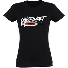 Damen T-Shirt - Ungeimpft, Spritze Vorderseite