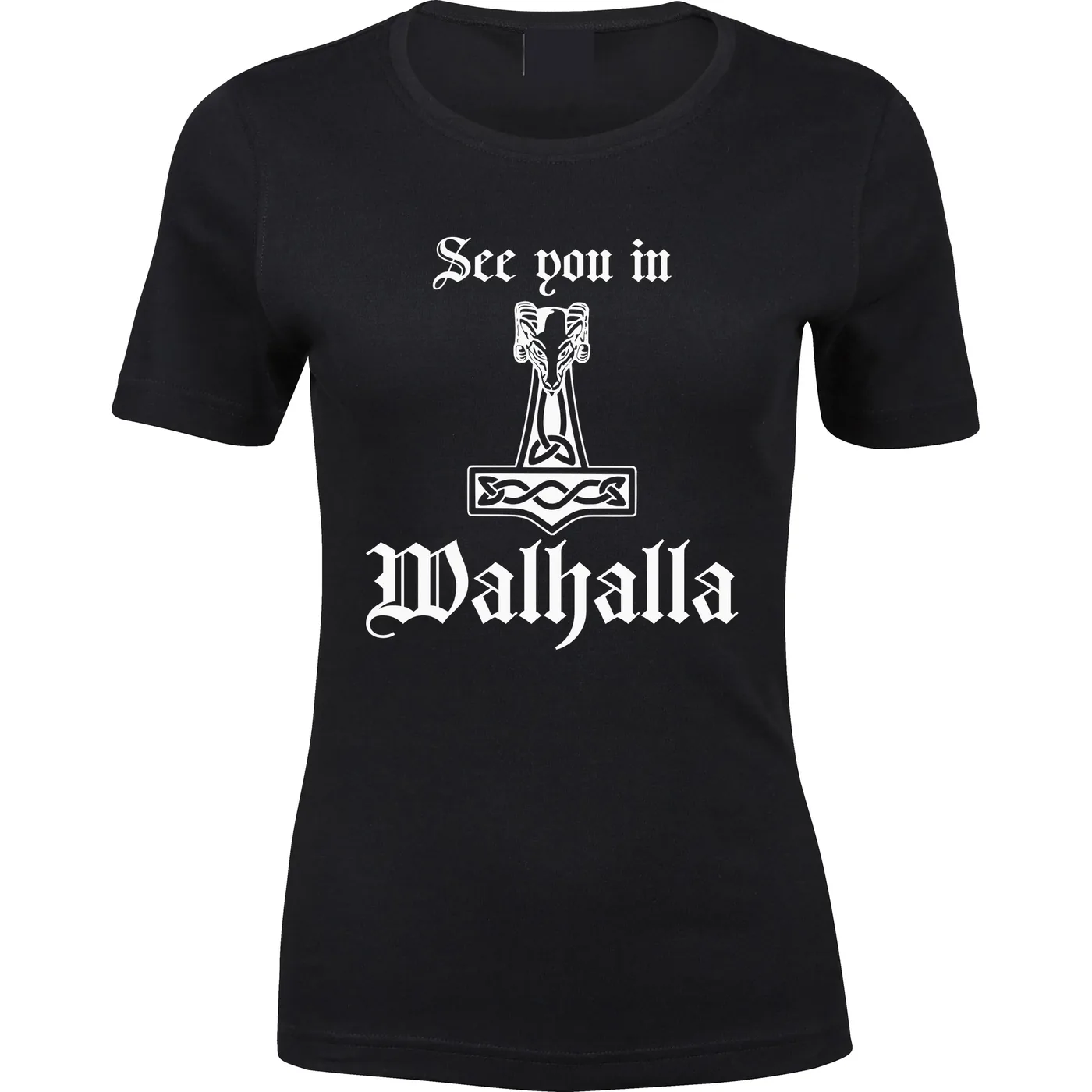 Damen Premium T-Shirt - See you in Walhalla Thorhammer