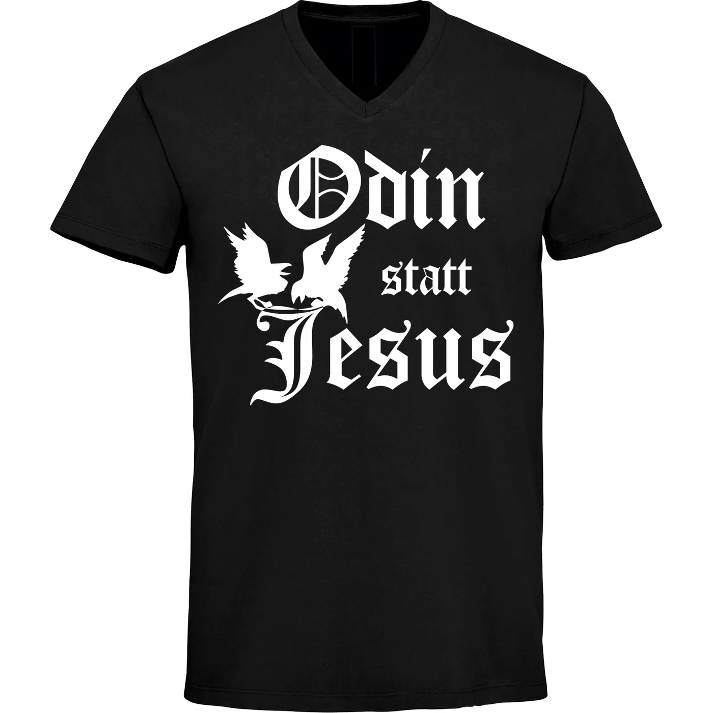Herren V-Ausschnitt T-Shirt - Odin statt Jesus
