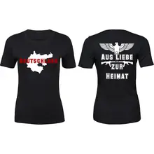 Damen Premium T-Shirt - Aus liebe zur Heimat Vorder- und Rückseite