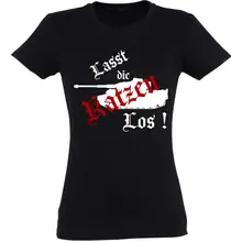 Damen T-Shirt - Lasst die Katzen los - gewählte Variante