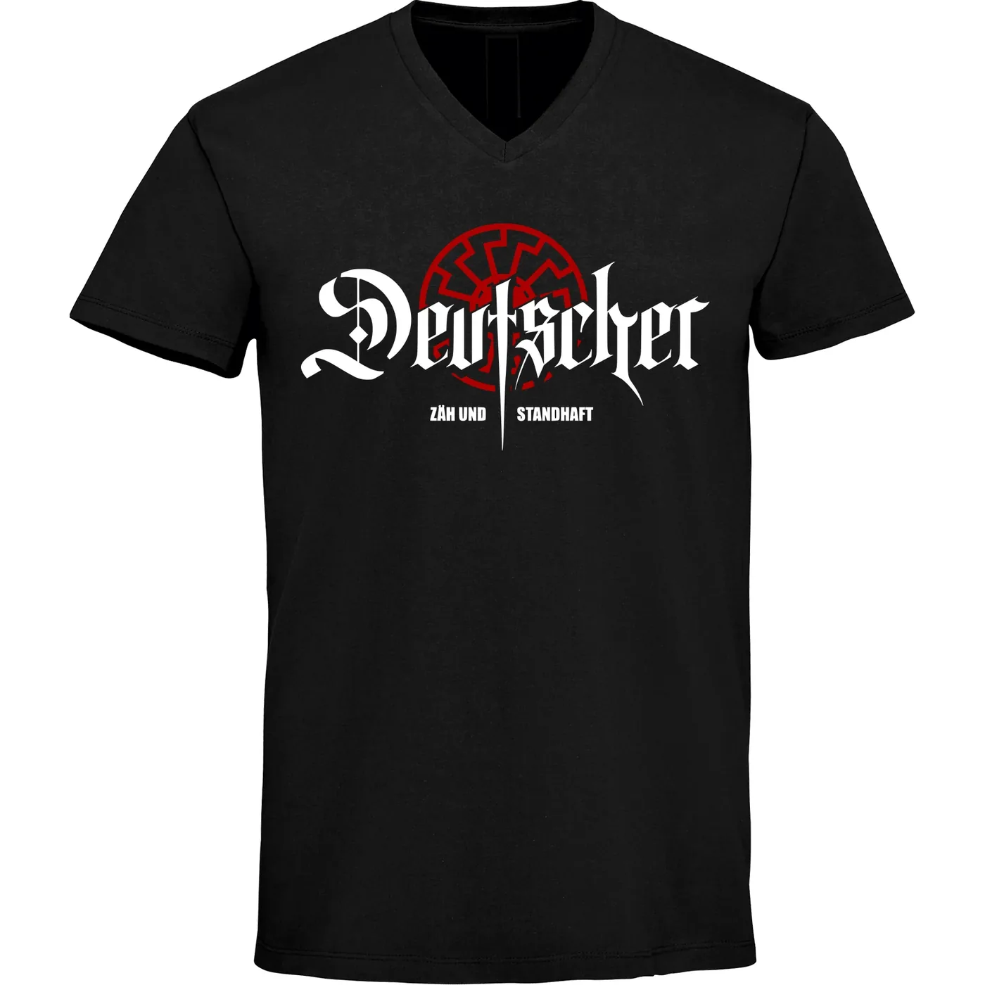 Herren V-Ausschnitt T-Shirt - Deutscher, zäh und standhaft