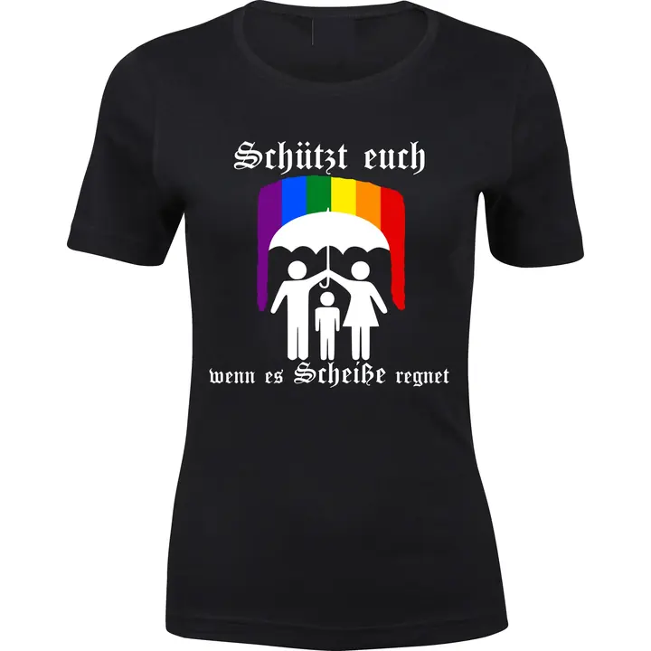 Damen Premium T-Shirt - Schützt euch wenn es Scheiße regnet