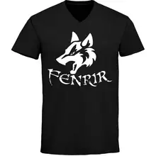 Herren V-Ausschnitt T-Shirt - Fenrir Vorderseite