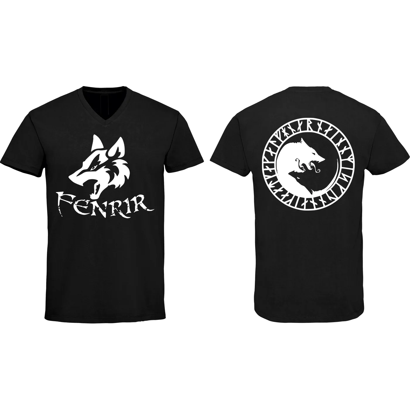 Herren V-Ausschnitt T-Shirt - Fenrir