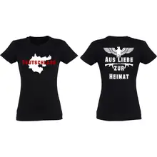 Damen T-Shirt - Aus liebe zur Heimat Vorder- und Rückseite