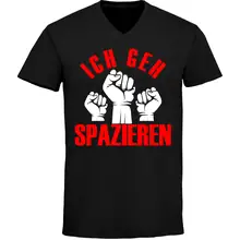 Herren V-Ausschnitt T-Shirt - Ich geh Spazieren - gewählte Variante
