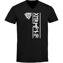 Herren V-Ausschnitt T-Shirt - Germania Runen - gewählte Variante
