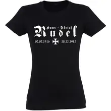 Damen T-Shirt - Hans Ulrich Rudel, Kreuz Vorderseite